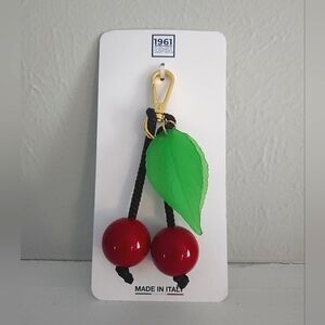 NWT Ports 1961 Resin Cherry Bag Charm/Keychain